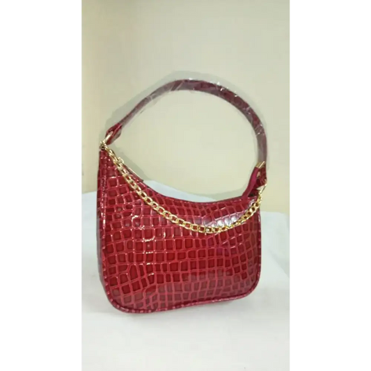 Alluring Red PU Leather Sling Bag For Women And Girls 