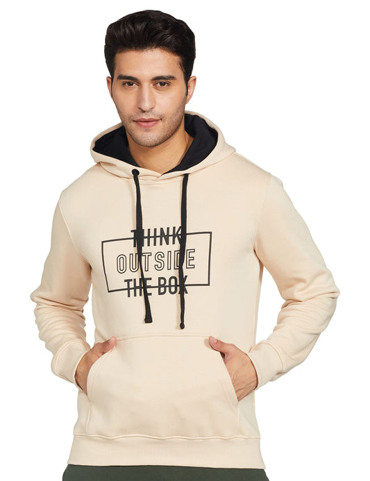 Amazon Brand - Symbol Men's Hoodie Sweatshirt (SY-A22-SW-20_Bleached Sand_3XL) 