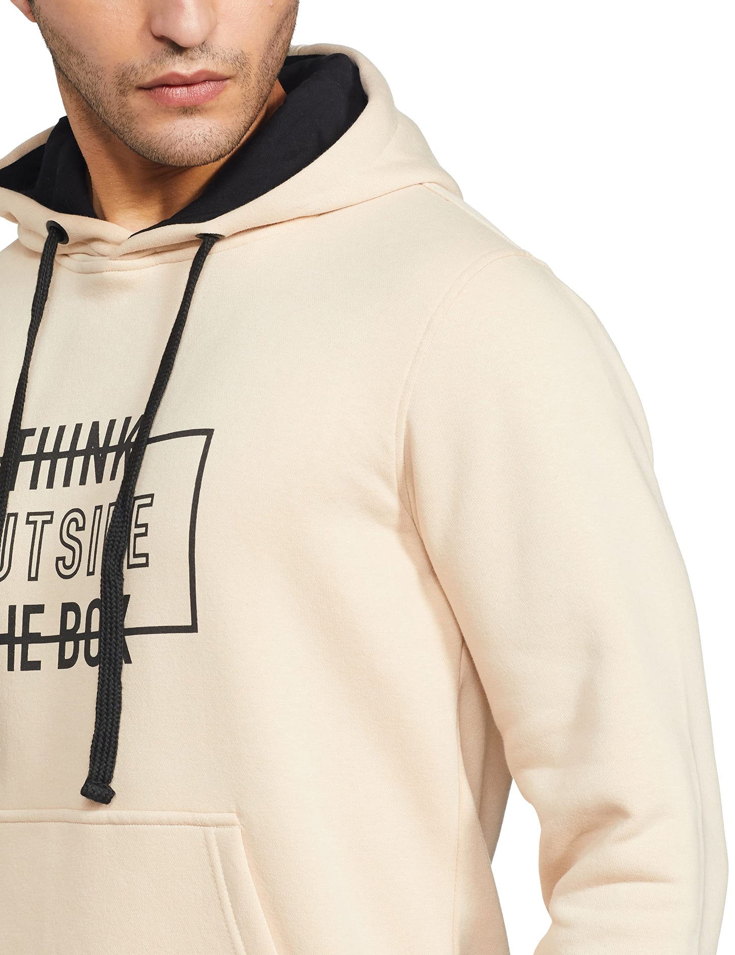 Amazon Brand - Symbol Men's Hoodie Sweatshirt (SY-A22-SW-20_Bleached Sand_3XL) 