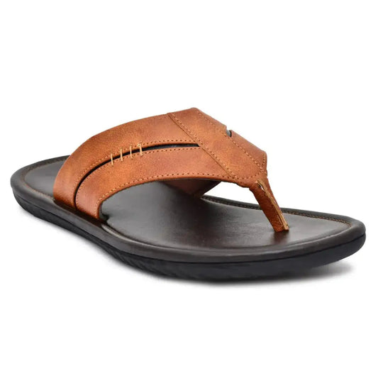 Appelon Shoes Mens Stylish daily wear slipper (Tan) 