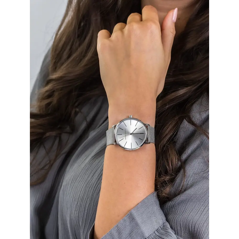 Armani Exchange Dress Analog Silver Dial Women's Watch 