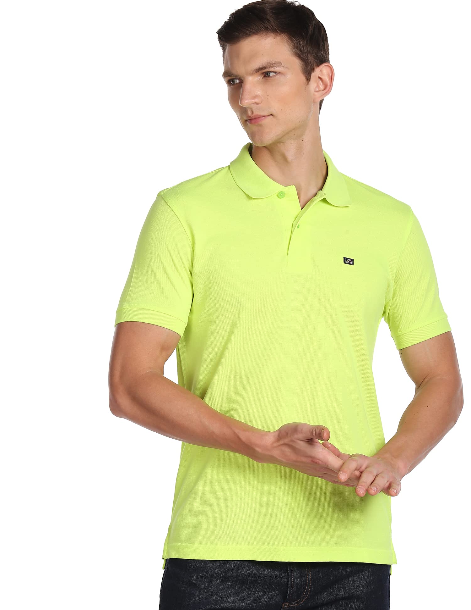 Arrow Men's Solid Regular Polo Shirt (ASAATS3552CT_Green X-Large) 