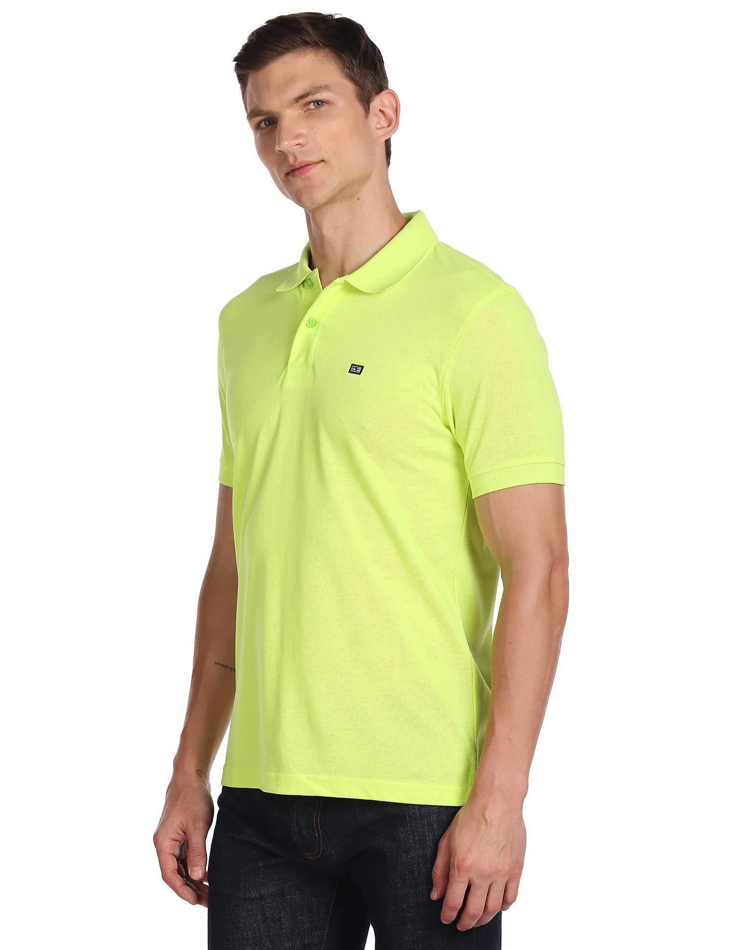 Arrow Men's Solid Regular Polo Shirt (ASAATS3552CT_Green X-Large) 