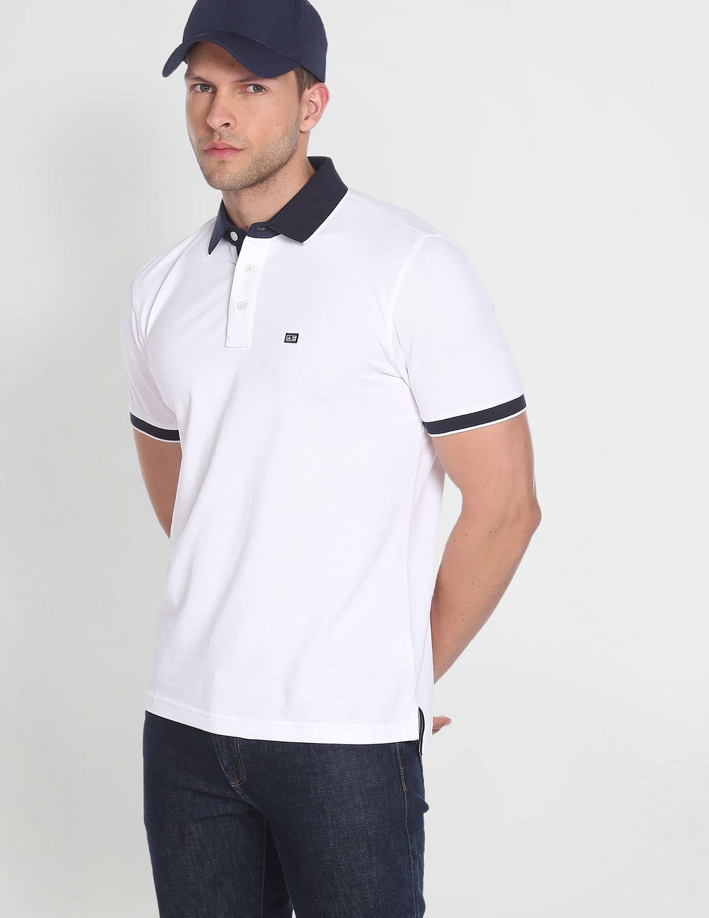 Arrow Sport Men's Regular Fit Polo Shirt (ASAEOTS3867_White 