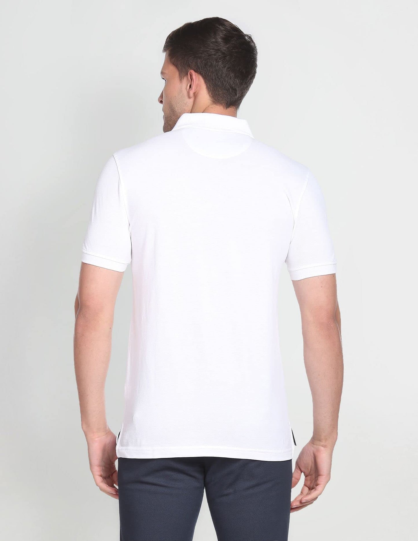 Arrow Sport Men's Regular Fit Polo Shirt (ASAEOTS3878_White 