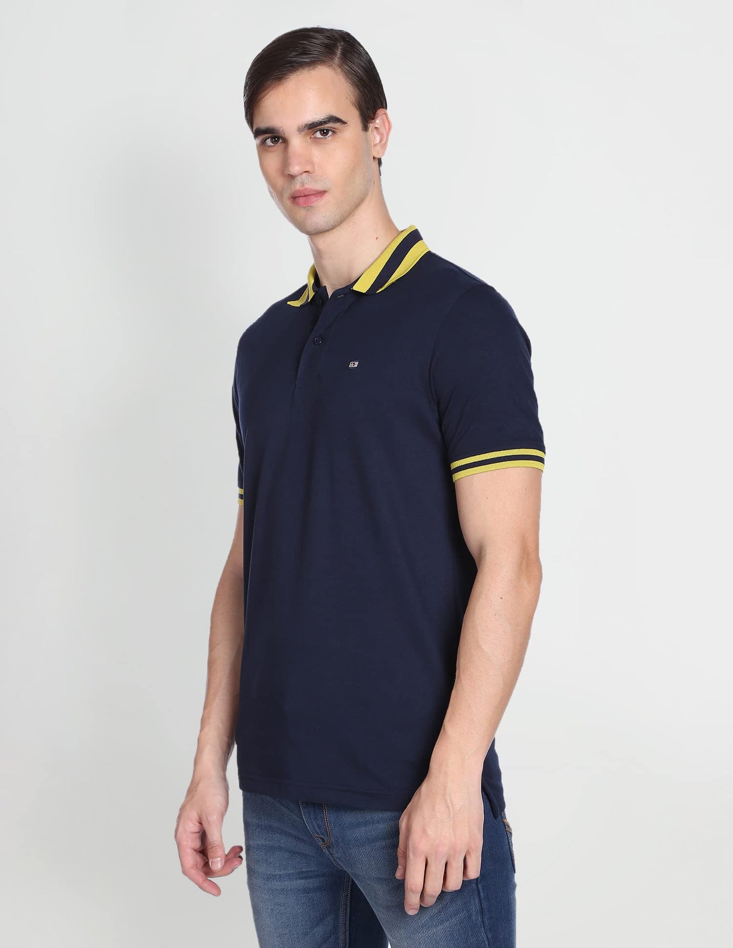 Arrow Sports Navy Solid Polo T-Shirt (ASAEOTS3824_M) 