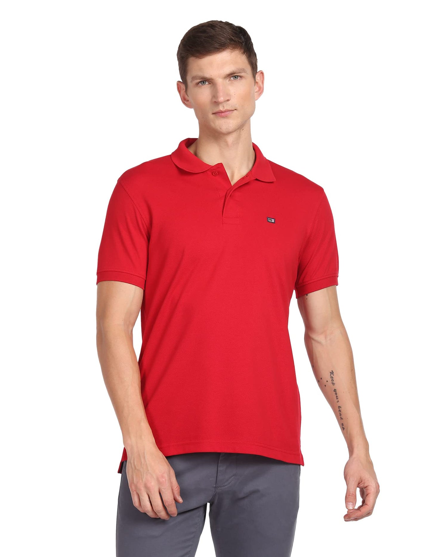 Arrow Sports Red Polo T-Shirt (ASAATS3558CB_XXL) 