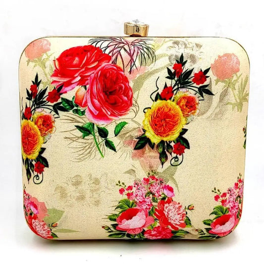 Attractive Printed Box Clutch Bridal Party Purse Clutch Box 