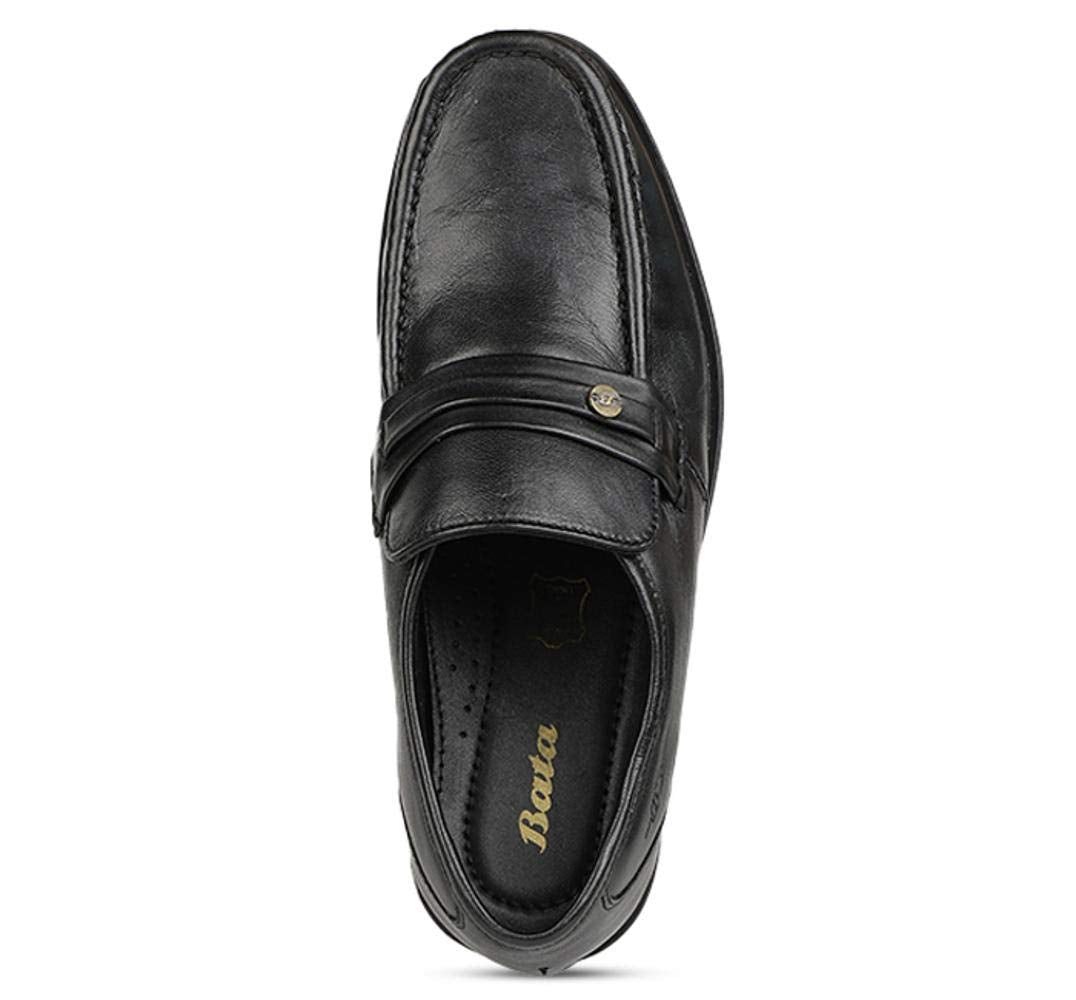 BATA Men Cario Moc Nw Black Leather Formal Shoes-9 UK (43 EU) (8546838) 