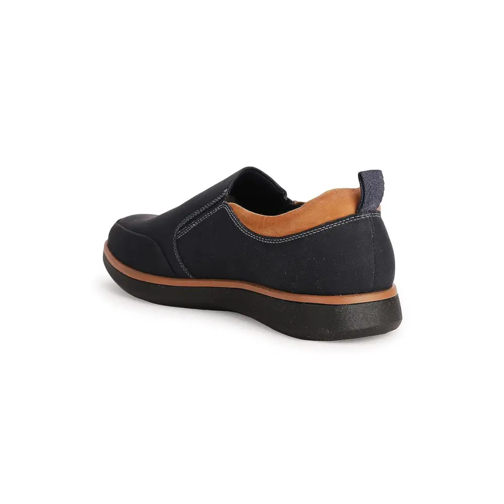 BATA Mens Keith Slipon Navy Blue Casual Shoes 