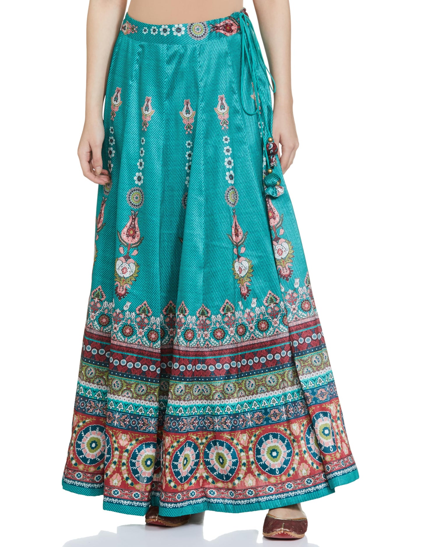 BIBA Polycotton Contemporary Skirt Teal 