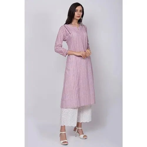 BIBA Women's Cotton Suit Set (SKDASSORTED6431ESS22PNK_Pink SaumyasStore