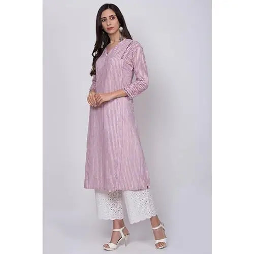BIBA Women's Cotton Suit Set (SKDASSORTED6431ESS22PNK_Pink SaumyasStore