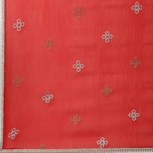 BIBA Women's Polyester Blend Kurta Sets (SKDRIVYT10118AW24RED_Red SaumyasStore