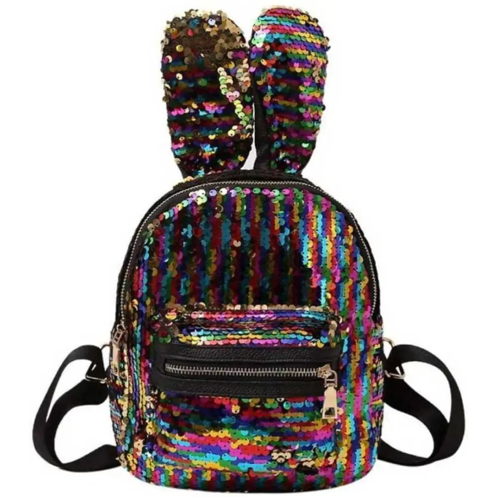 Backpack Women's Sequins Large Women's Mini Small (Multicolor) 