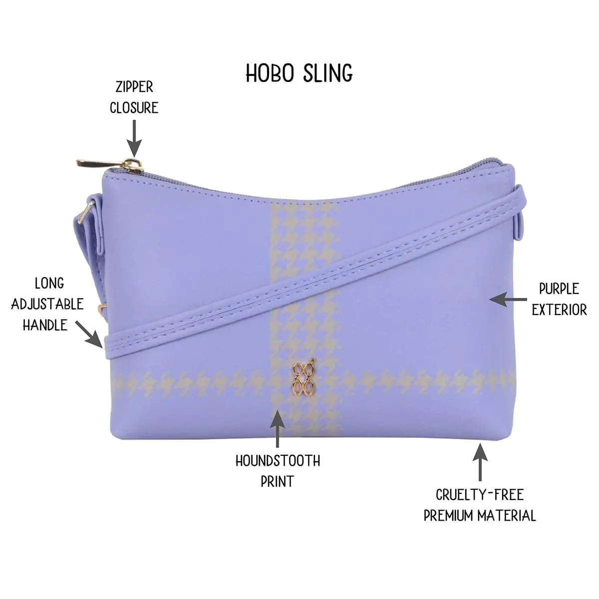 Baggit GG Women's Sling Bag (Purple) 