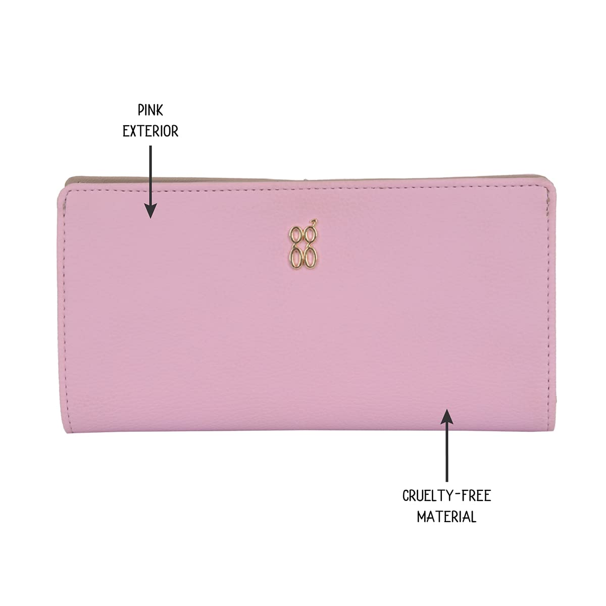 Baggit Women's 2 Fold Wallet - Large (Pink) 