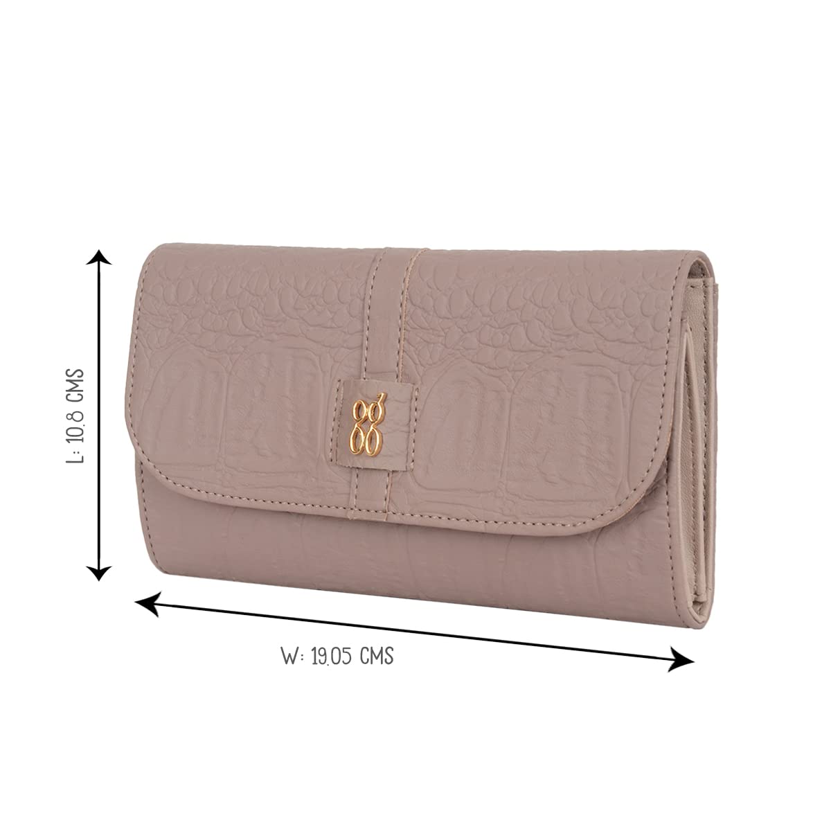 Baggit Women's 3 Fold Wallet - Large (Beige) 