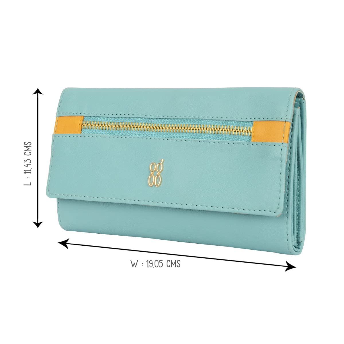 Baggit Women's 3 Fold Wallet - Large (Blue) 