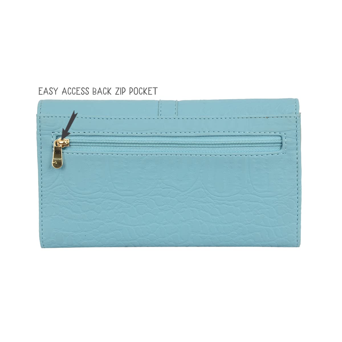 Baggit Women's 3 Fold Wallet - Large (Blue) 