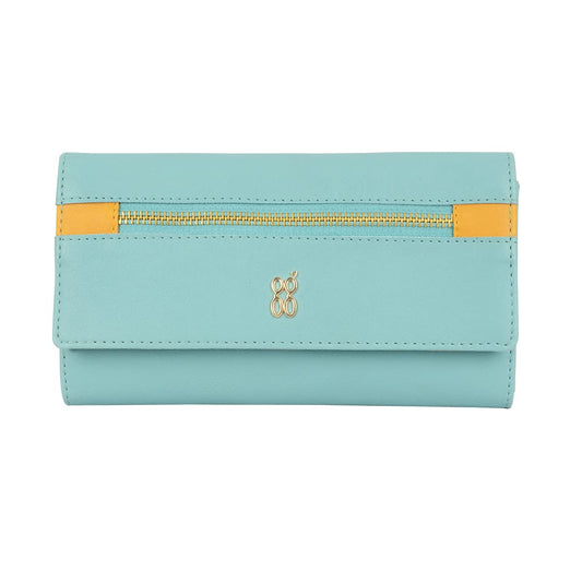 Baggit Women's 3 Fold Wallet - Large (Blue) 