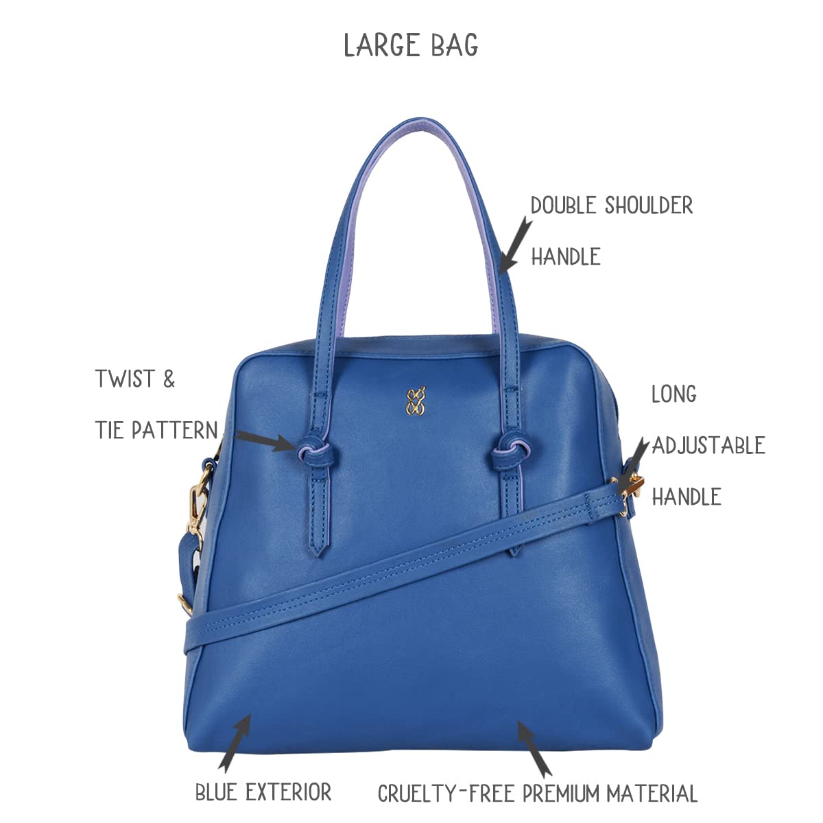 Baggit Women's Hand-Held Bag - Medium (Blue) 