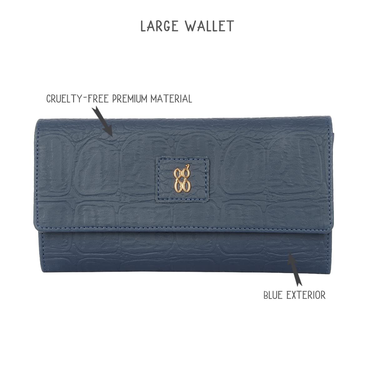 Baggit Women's Harmonium Wallet - Extra Large (Blue) 