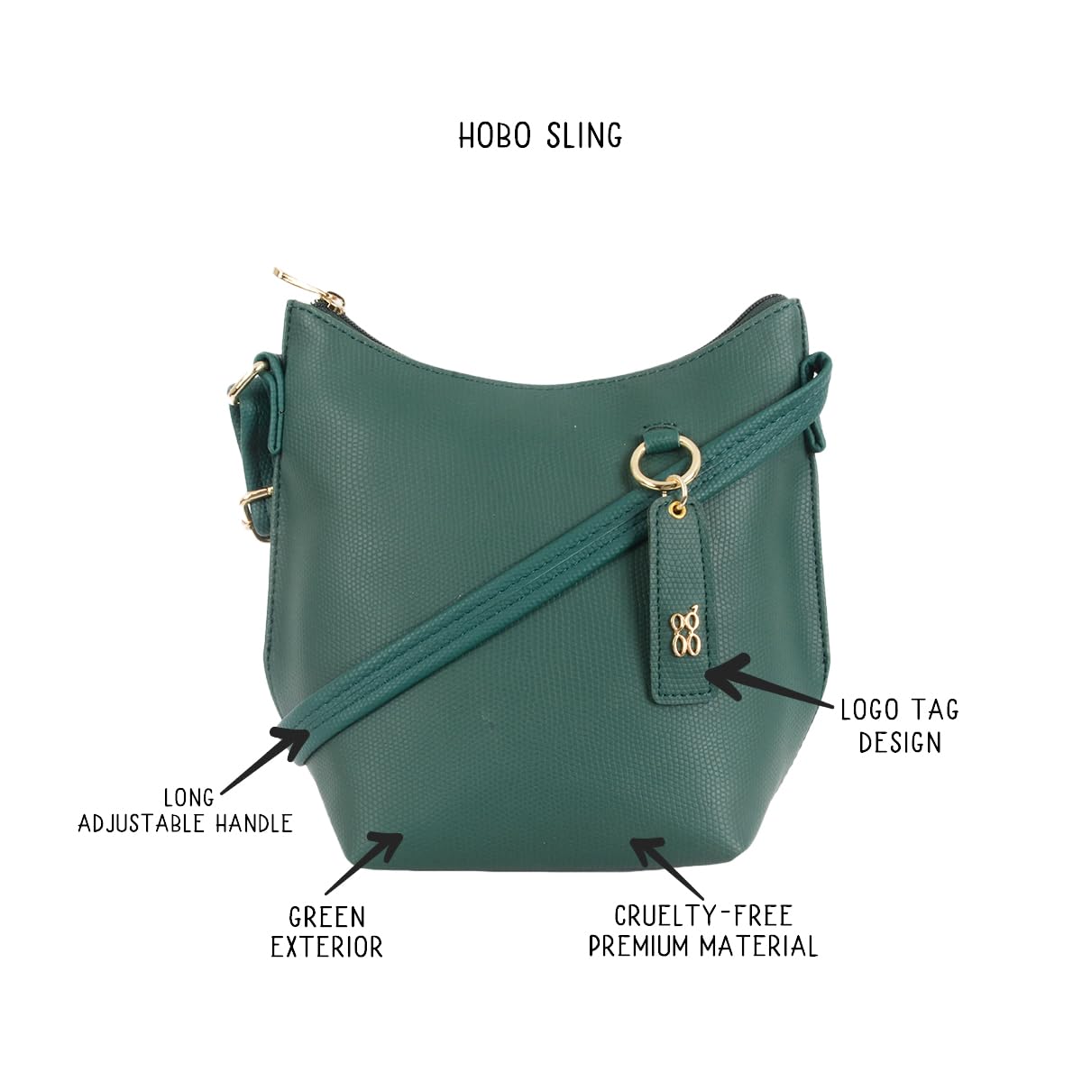 Baggit Women's Sling Bag (Green) 