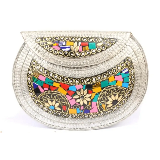 Beautiful And Attractive Women Clutch Bridal Womens Antique Brass Purse Ethnic Handmade Metal Clutch Bag 