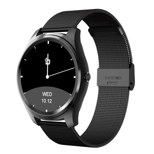 Bit S2B Smart Watch for Apple/Android Phones Communications, Fitness & Music, Black with mil anese Stainless Band SaumyasStore