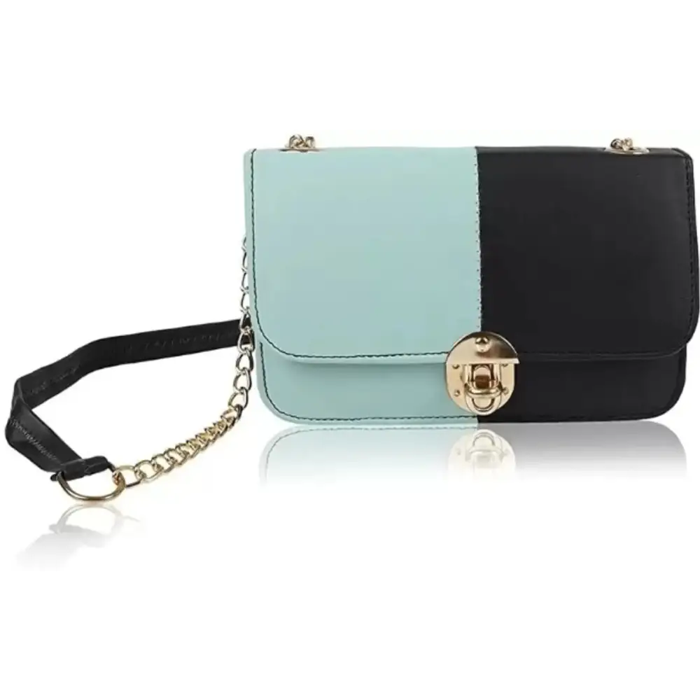 Black, Green Women Sling Bag 