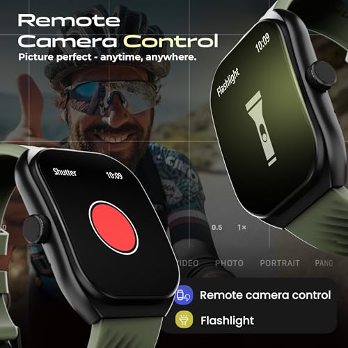 Boult Newly Launched Trail Smart Watch 2.01'' 3D Curved HD Display, BT Calling, Working Crown, 190+Watchfaces, 500 Nits Brightness, AI Voice Assistant, SpO2 Monitoring, 120+ Sports Mode (Jade Green) SaumyasStore