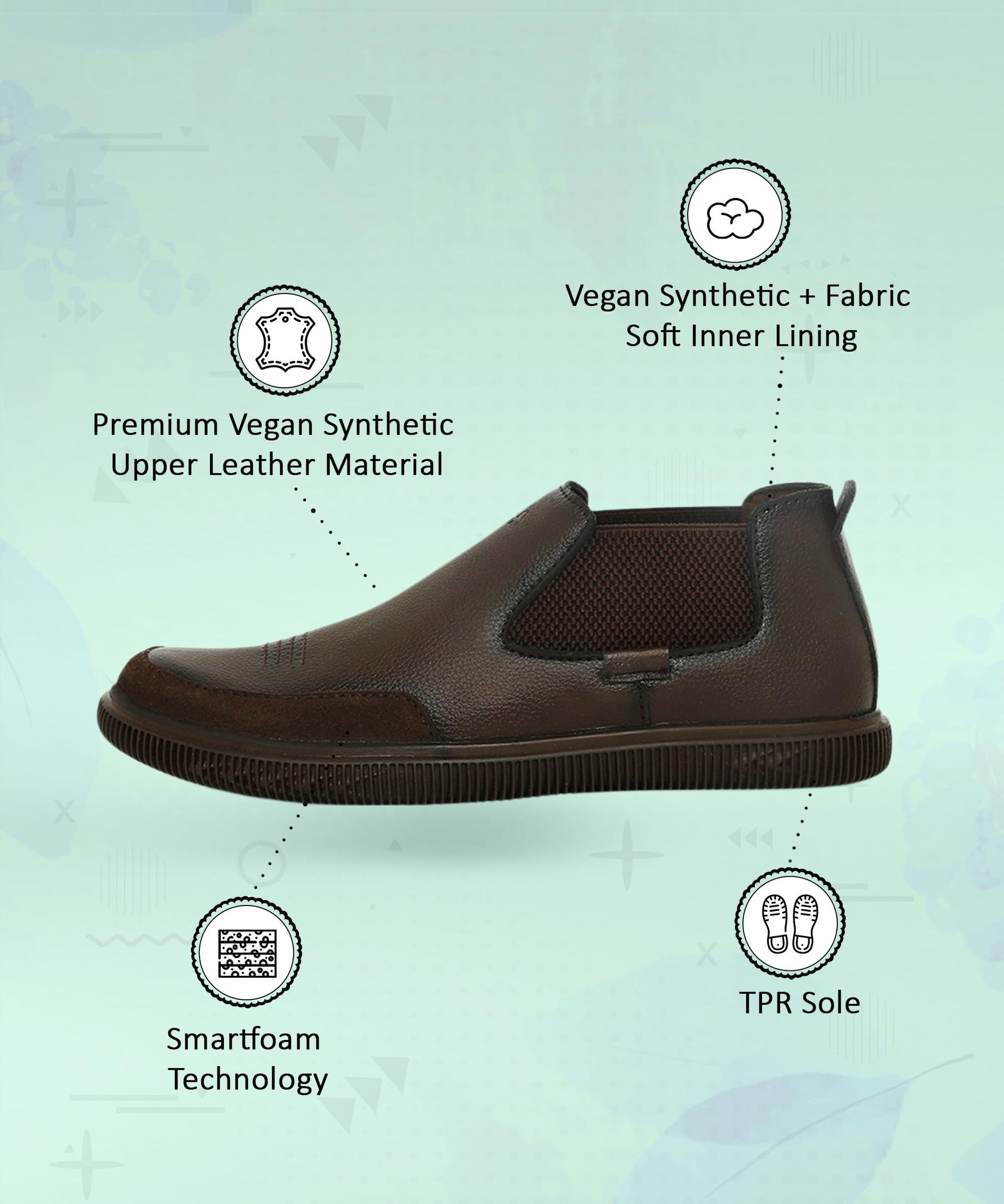 Buckaroo Jaripeo JORG Premium Vegan Casual Shoes for Mens (Brown, 40) 