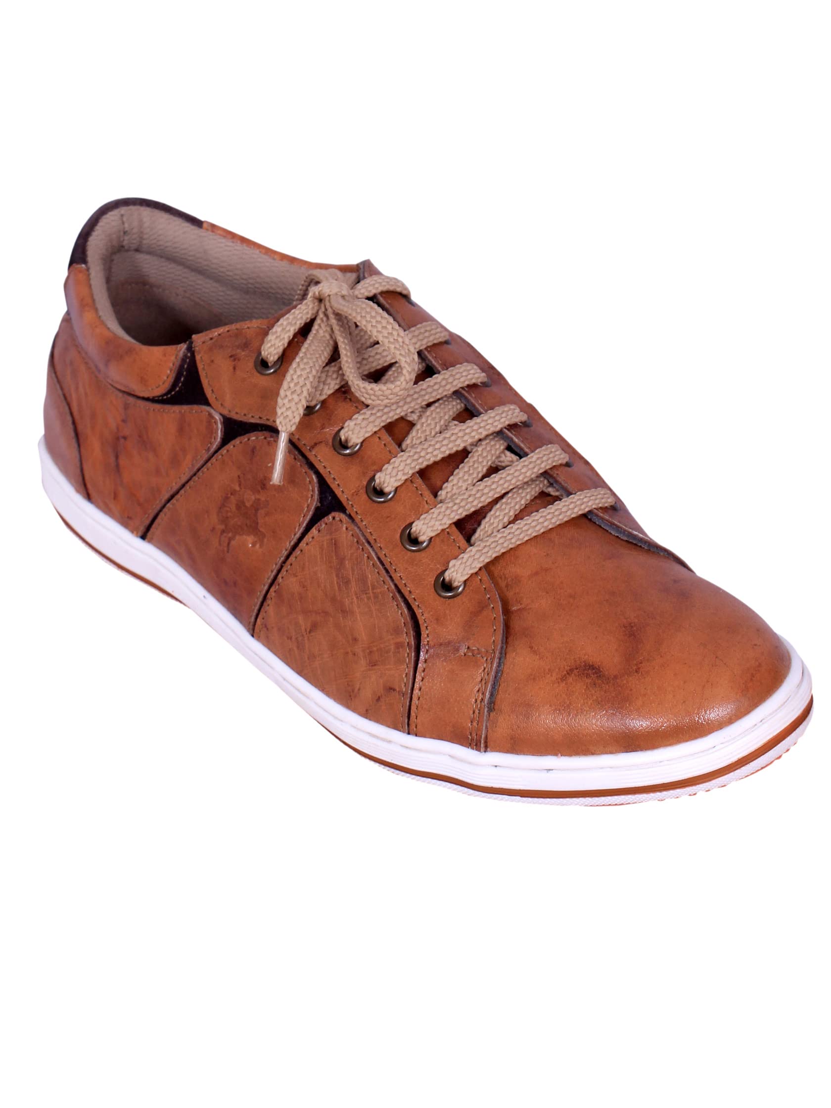 Buckaroo: Miller FullGrain Natural Leather Tan Casual Shoes for Mens 