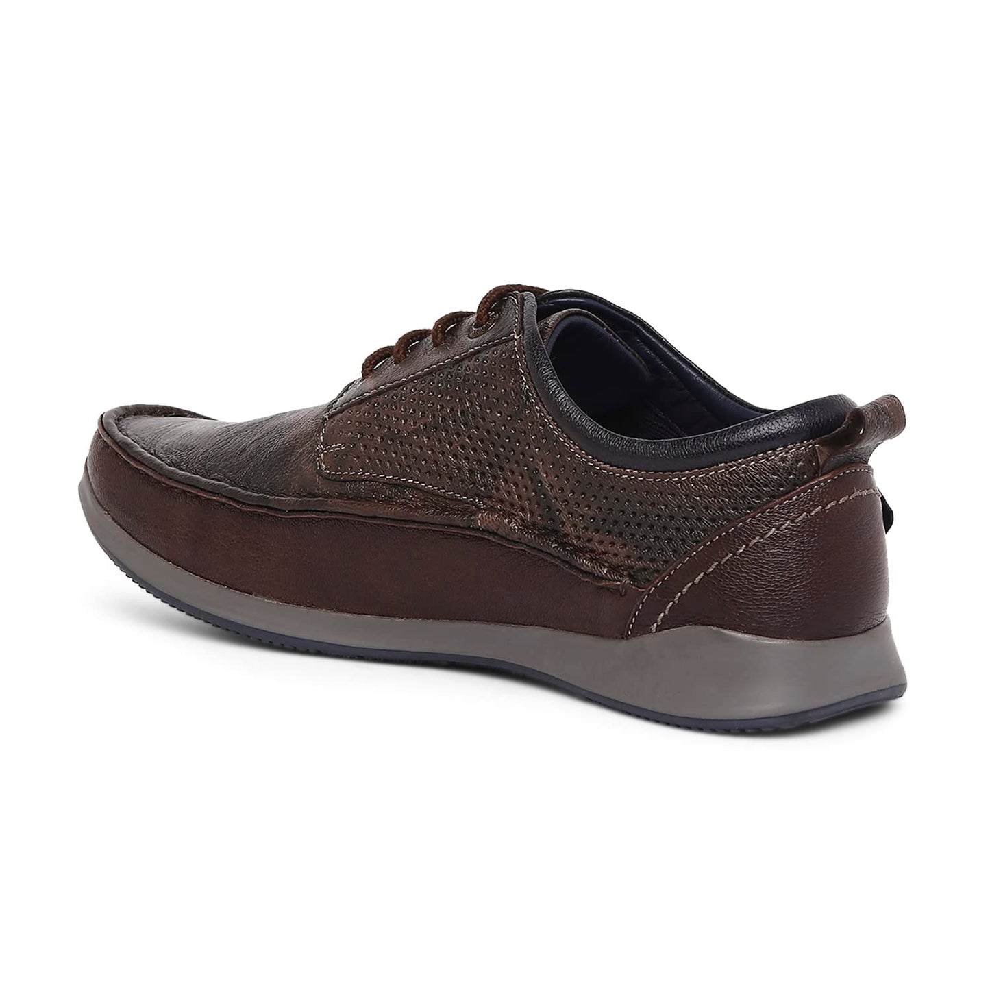 Buckaroo: Perri Genuine Crumbald Leather Brown Casual Shoes for Mens 