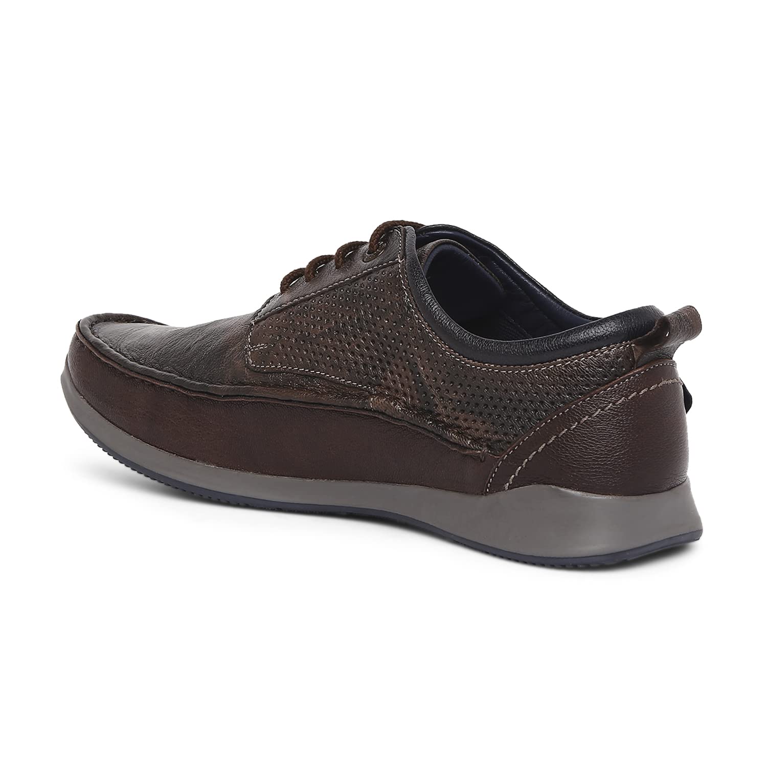 Buckaroo: Perri Genuine Crumbald Leather Brown Casual Shoes for Mens 