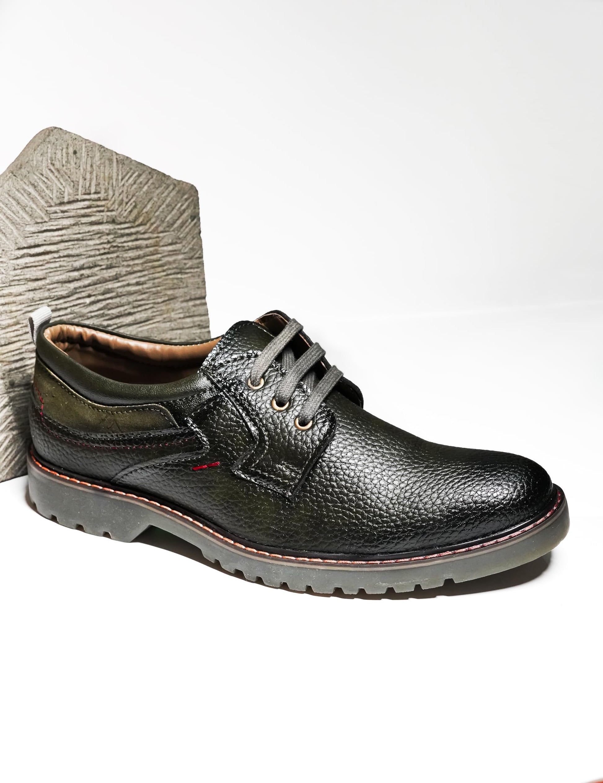 Buckaroo: Stefan Premium Vegan Synthetic Olive Casual Shoes for Mens 