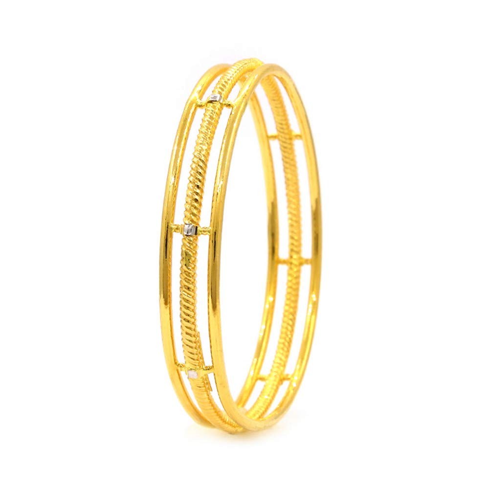 CANDERE - A KALYAN JEWELLERS COMPANY 22k (916) Yellow Gold Copper and Gold Bangle for Women 