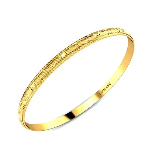 Lovely Ravina Gold Bangle for women under 85K - Candere by Kalyan Jewellers
