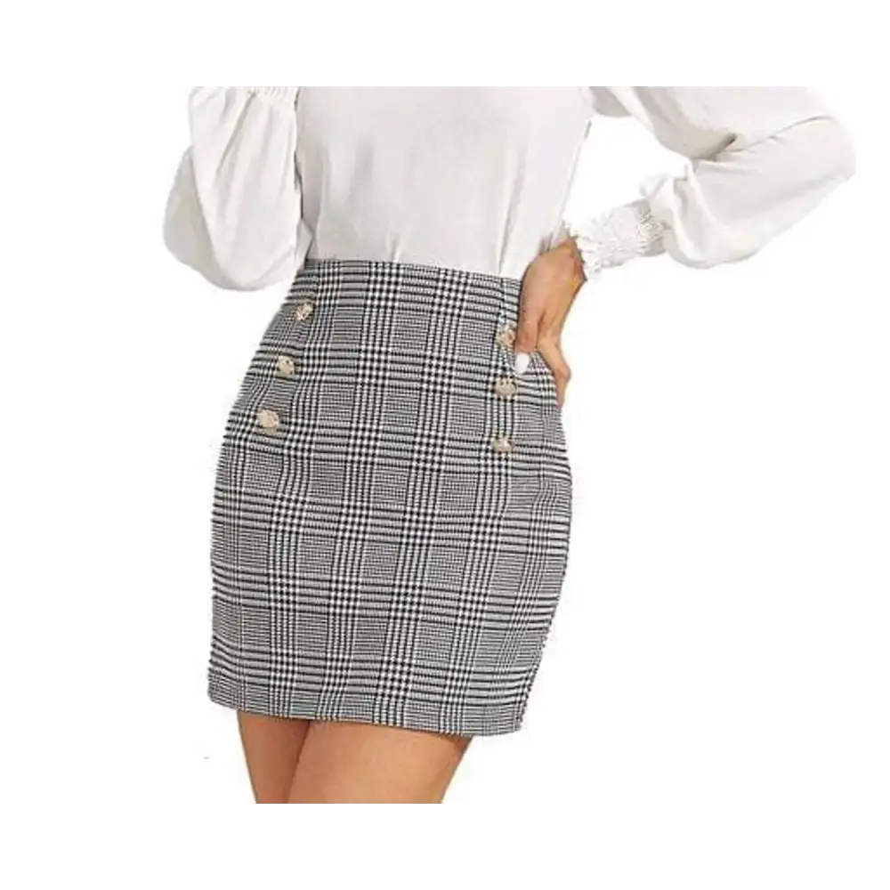 CHECK SKIRT 