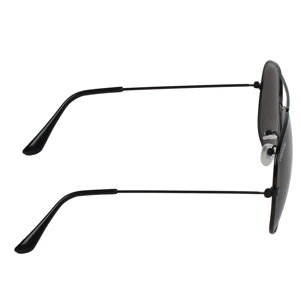 CREATURE Unisex Aviator sunglasses Black Frame, Black Lens 