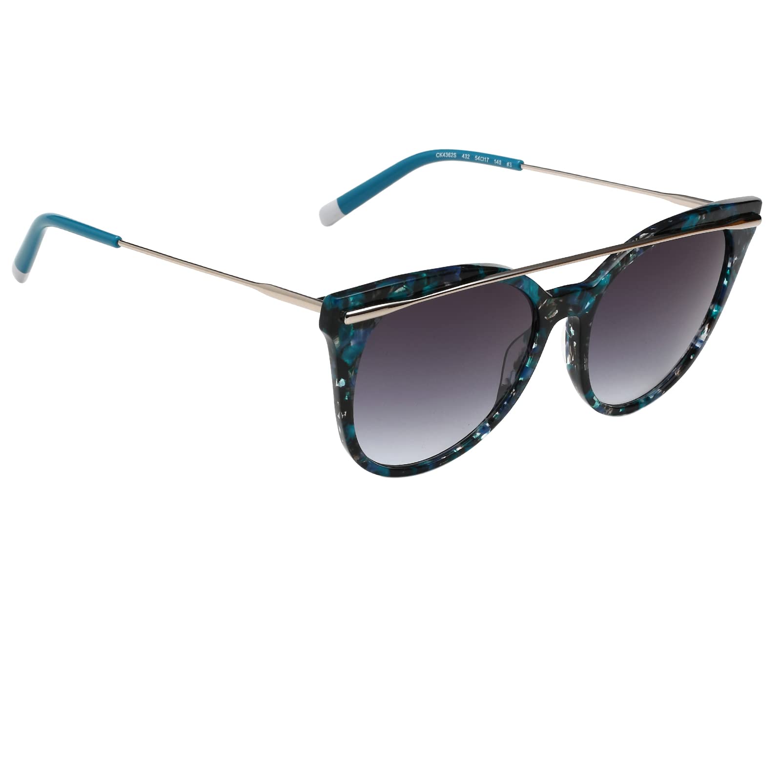 Calvin Klein Gradient Oval Women Sunglasses - (Ck 4362 432 54 S |54| Blue Color Lens) 