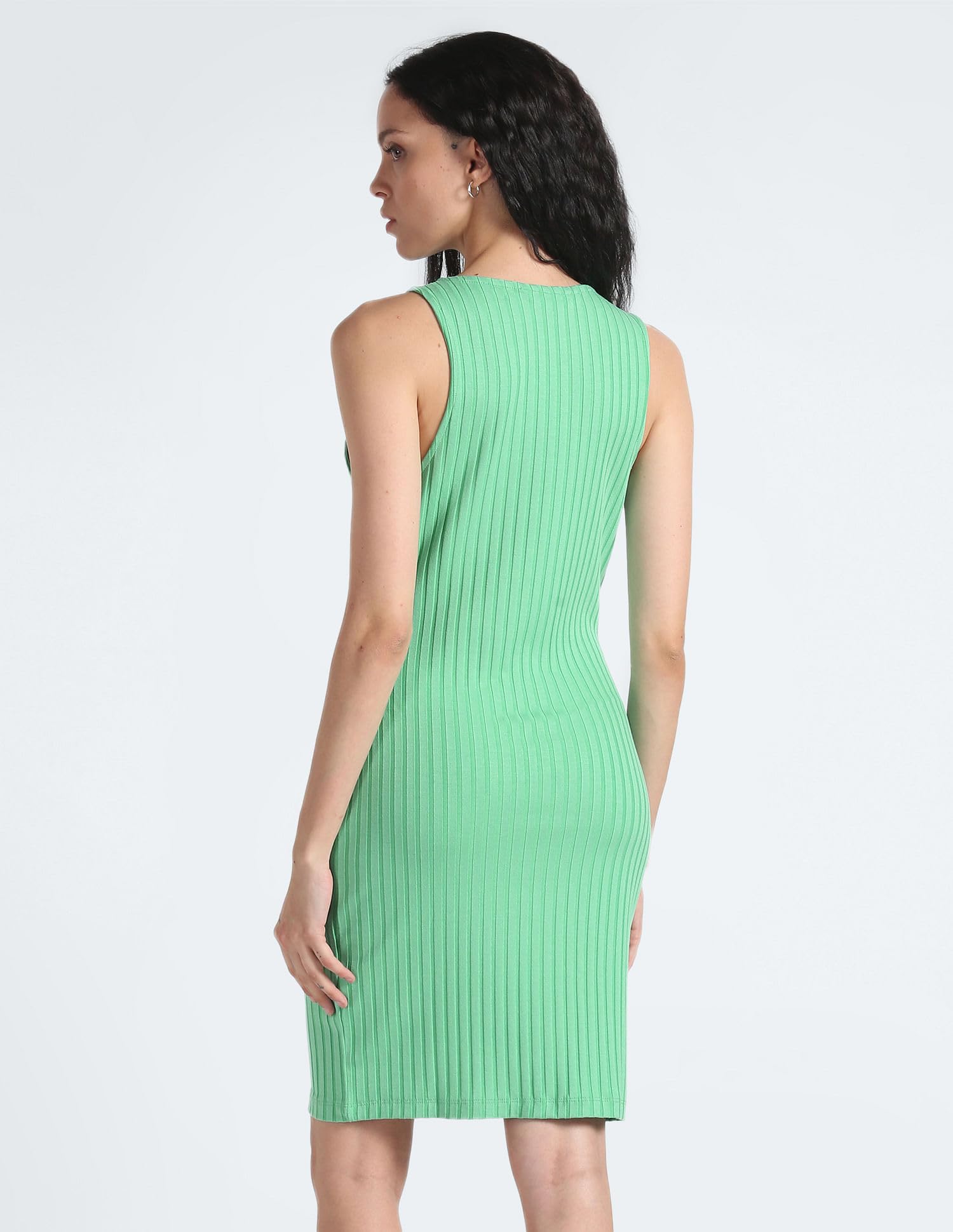 Calvin Klein Women's Viscose Bodycon Above The Knee Dress (Neptunes Wave) 