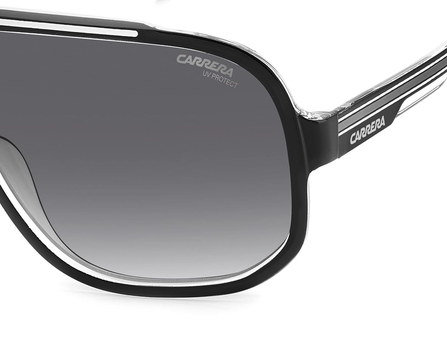 Carrera Men's Non-Polarized Metal Dark Grey Lens Glass Rectangular Sunglasses 205784 