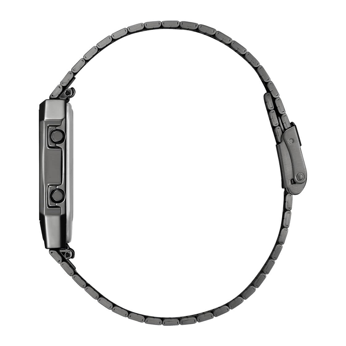 Citizen Analog-Digital Luminous Black Stainless Steel Watch, strap 