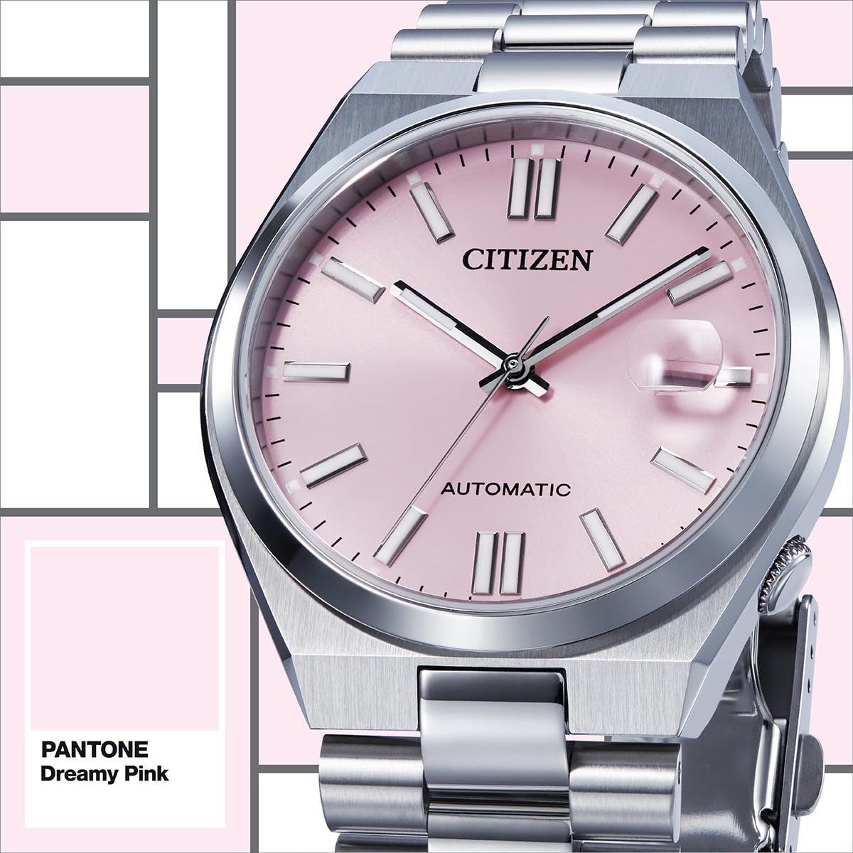 Citizen Analog Pink Dial Men's Watch-NJ0158-89X 