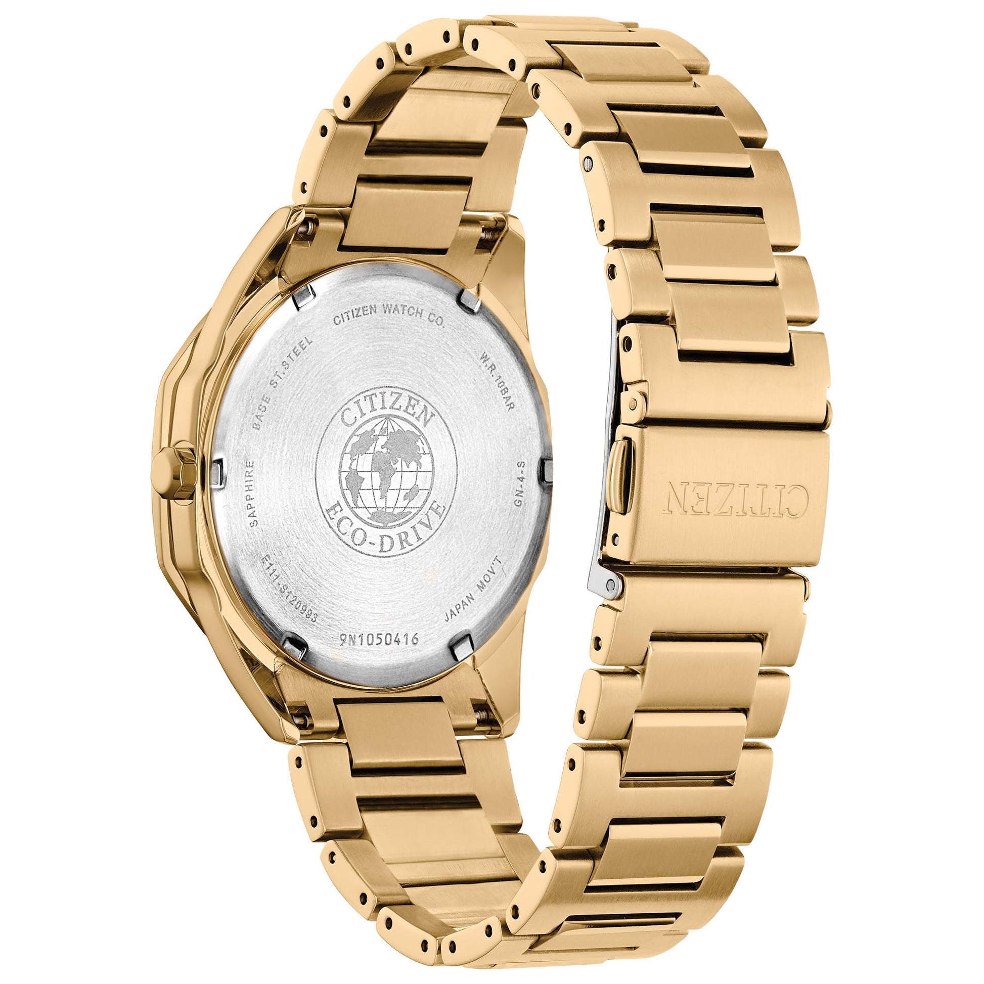 Citizen Men's Eco-Drive Corso 3 Hand Gold Stainless Steel Watch, Silver-White Dial, 41mm 
