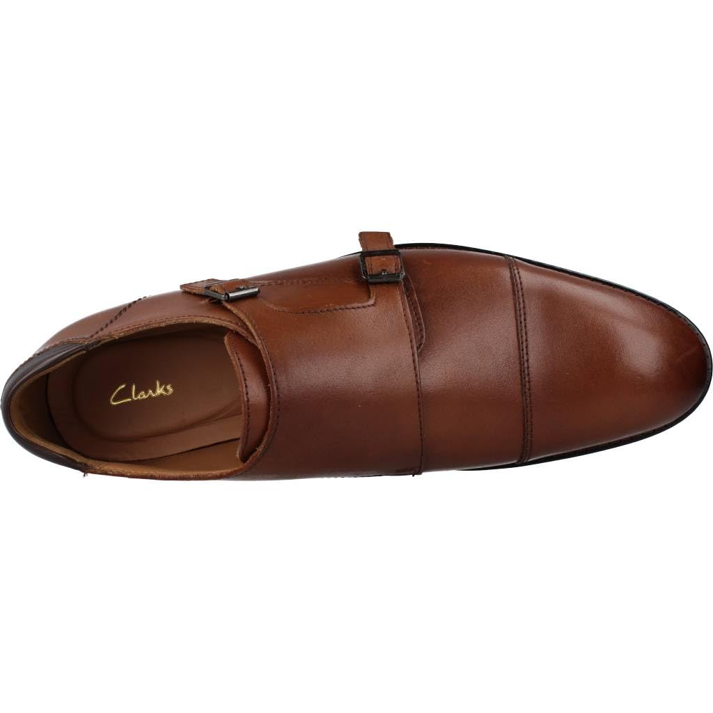 Clarks Men's CitistrideMonk Dark Tan Lea Brown Leather Boat Shoe (26160901) UK-11 