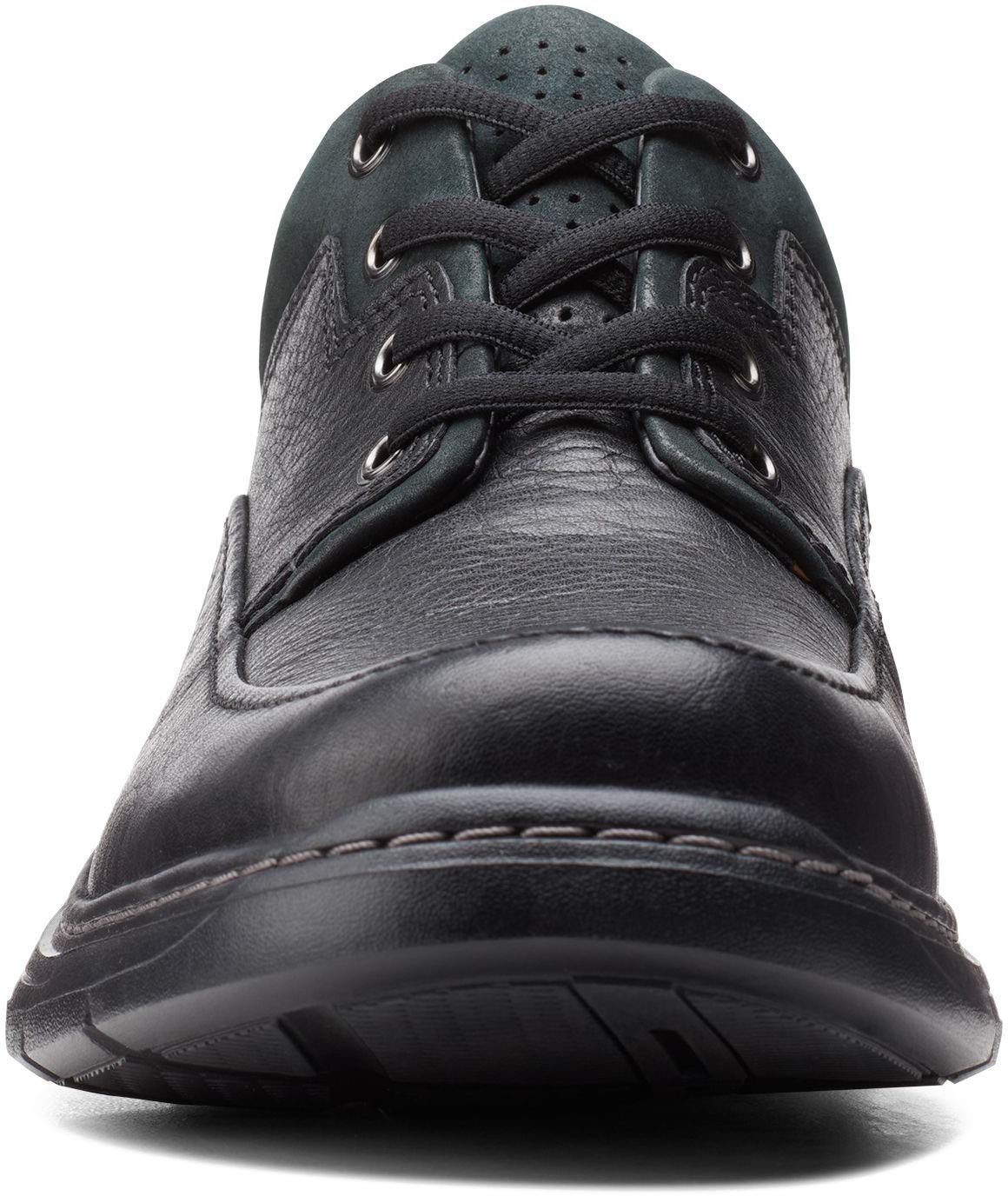 Clarks Un Brawley Lace Black Tumbled Leather  Extra Wide 