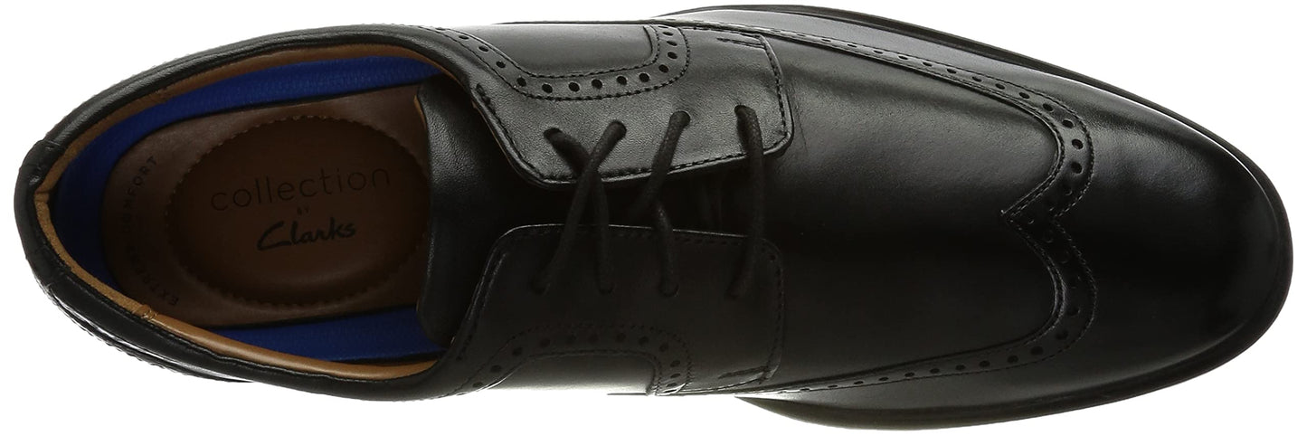 Clarks Whiddon Wing Black Leather 